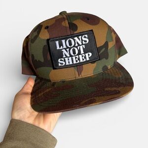 Lions Not Sheep Camouflage Snapback Hat
